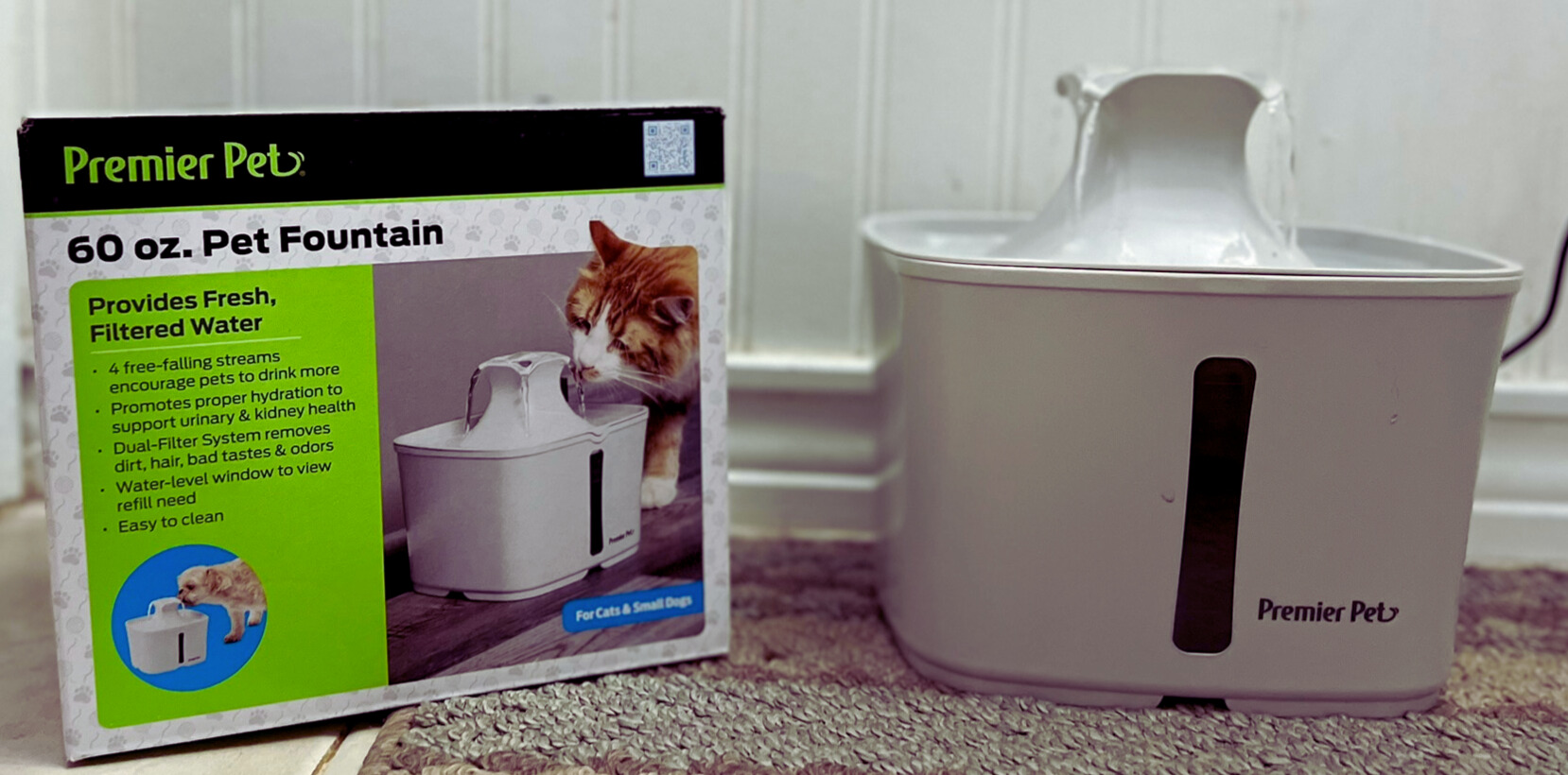 Premier Pet 60 oz. Pet Fountain Review: The Water Upgrade Your Cat or Dog Didn’t Know They Needed